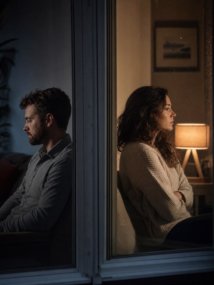 Pareja en tensión silenciosa